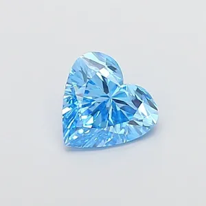 1ct HEART Fancy Vivid Blue VS1 Coloured Lab diamond