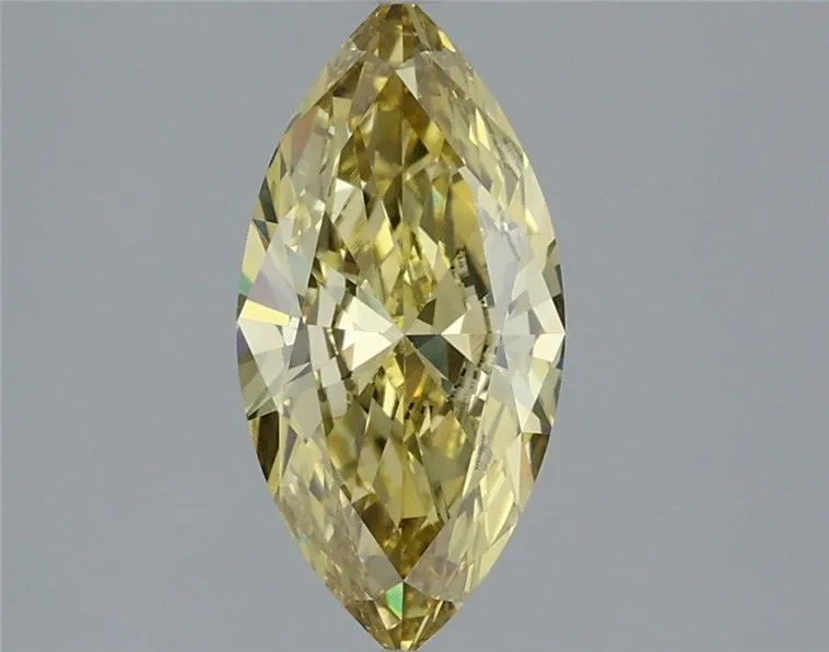 1.38ct MARQUISE Fancy Intense Yellow VS1 Coloured Lab diamond