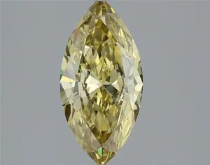 1.38ct MARQUISE Fancy Intense Yellow VS1 Coloured Lab diamond