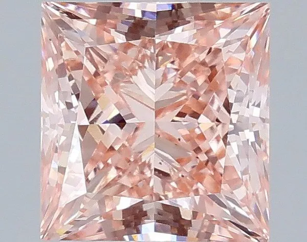 1.93ct PRINCESS Fancy Intense Pink VS1 Coloured Lab diamond