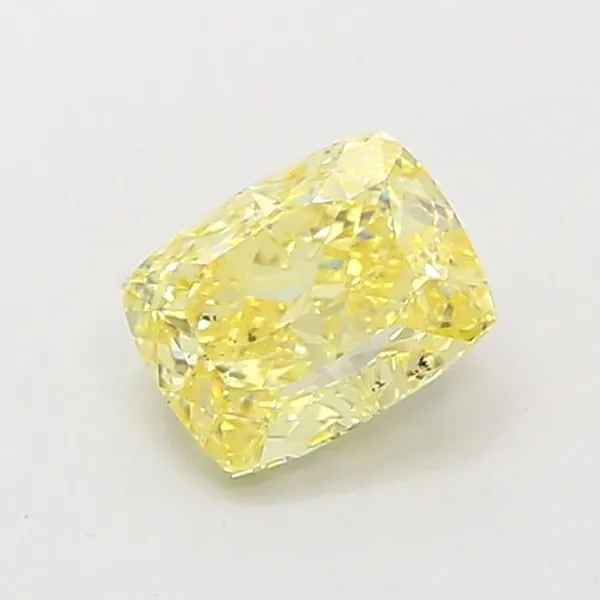 1.03ct CUSHION Fancy Intense Yellow VS2 Coloured Lab diamond
