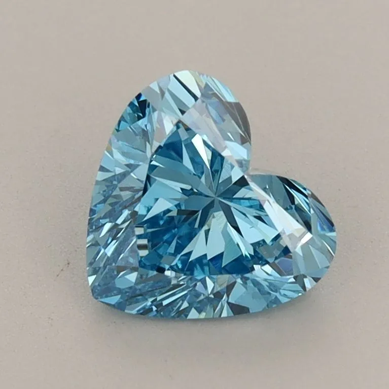 1.14ct HEART Fancy Vivid Blue VVS2 Coloured Lab diamond