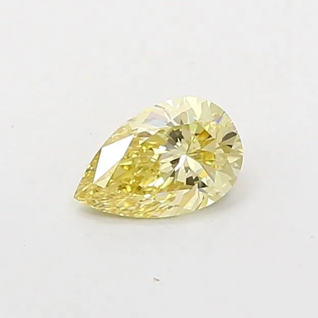 0.50ct PEAR Fancy Yellow VS1 Coloured Lab diamond