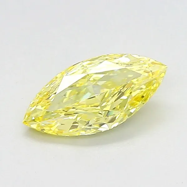 0.77ct MARQUISE Fancy Intense Yellow VS1 Coloured Lab diamond