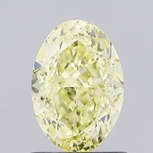 1.06ct CUSHION Fancy Light Yellow VVS2 Coloured Lab diamond