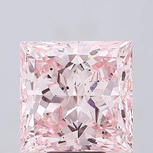 7.43ct PRINCESS Fancy Intense Pink SI1 Coloured Lab diamond