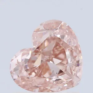 1.05ct HEART Fancy Intense Pink VVS2 Coloured Lab diamond