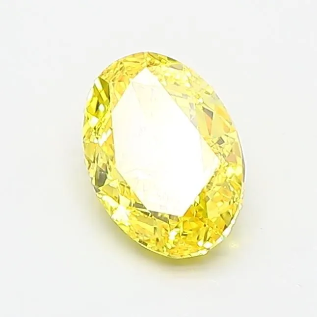 1.00ct OVAL Fancy Vivid Yellow VS1 Coloured Lab diamond