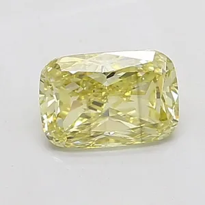 1.03ct CUSHION Fancy Intense Yellow SI1 Coloured Lab diamond