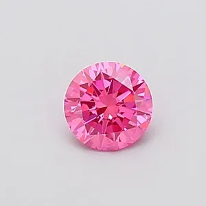 0.48ct ROUND Fancy Vivid Pink VS1 Coloured Lab diamond