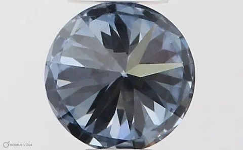 0.36ct ROUND Fancy Vivid Blue VVS2 Coloured Lab diamond