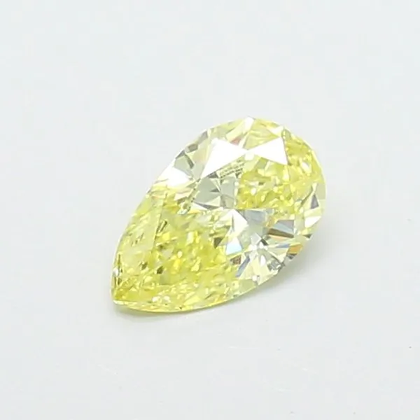 0.41ct PEAR Fancy Intense Yellow VS1 Coloured Lab diamond