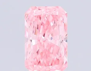 1.01ct RADIANT Fancy Vivid Pink VVS2 Coloured Lab diamond