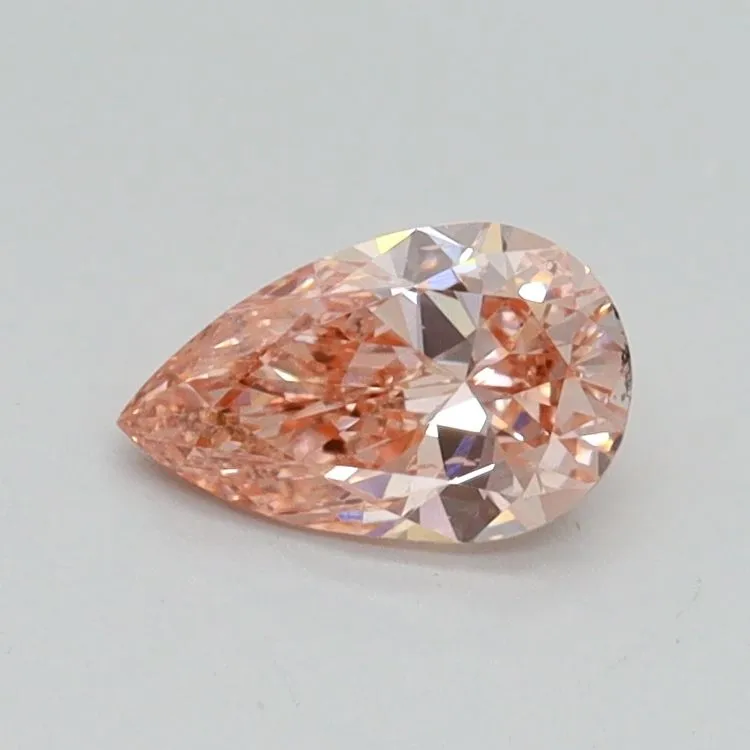 0.50ct PEAR Fancy Intense Pink SI1 Coloured Lab diamond