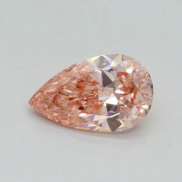0.5ct PEAR Fancy Intense Pink SI1 Coloured Lab diamond