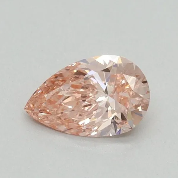 0.45ct PEAR Fancy Vivid Pink VS1 Coloured Lab diamond