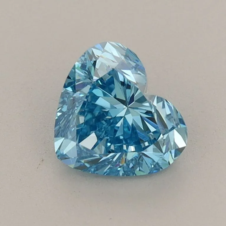 1.00ct HEART Fancy Vivid Blue VVS2 Coloured Lab diamond