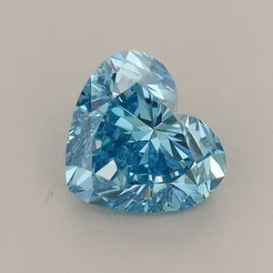 1ct HEART Fancy Vivid Blue VVS2 Coloured Lab diamond