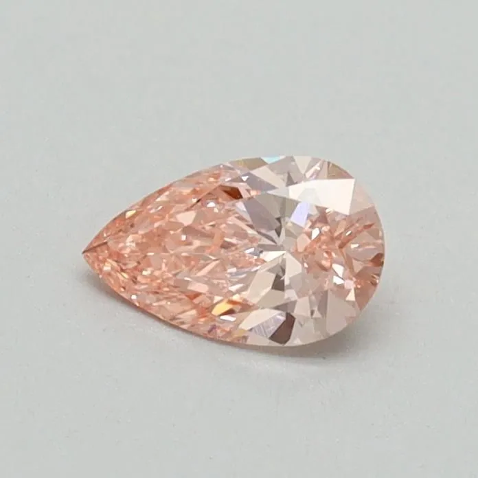 0.30ct PEAR Fancy Vivid Pink VS2 Coloured Lab diamond