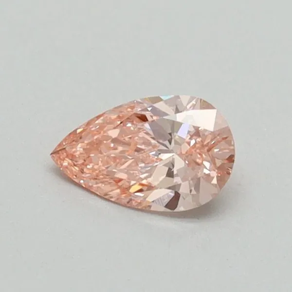 0.3ct PEAR Fancy Vivid Pink VS2 Coloured Lab diamond