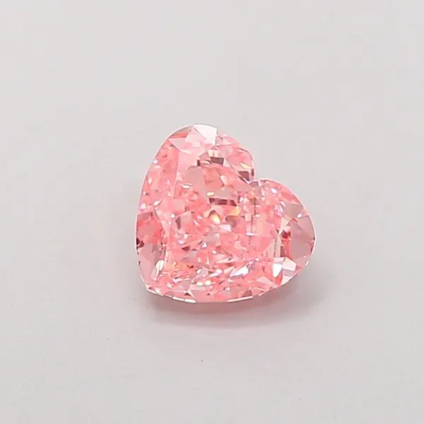 1.02ct HEART Fancy Vivid Pink VVS2 Coloured Lab diamond