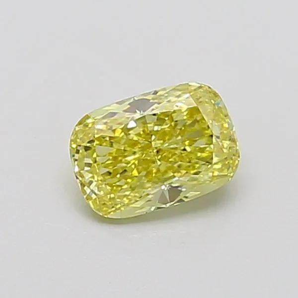 1.02ct CUSHION Fancy Intense Yellow VS2 Coloured Lab diamond