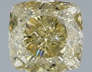 1.07ct CUSHION Fancy Light Yellow VVS2 Coloured Lab diamond