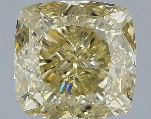 1.07ct CUSHION Fancy Light Yellow VVS2 Coloured Lab diamond