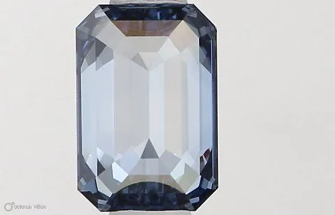 0.51ct EMERALD Fancy Vivid Blue VVS1 Coloured Lab diamond