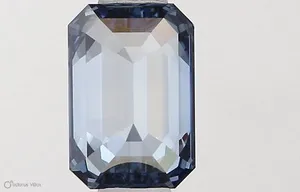 0.51ct EMERALD Fancy Vivid Blue VVS1 Coloured Lab diamond