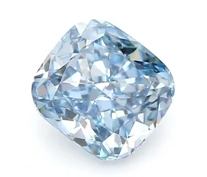 1.07ct CUSHION Fancy Vivid Blue VVS1 Coloured Lab diamond