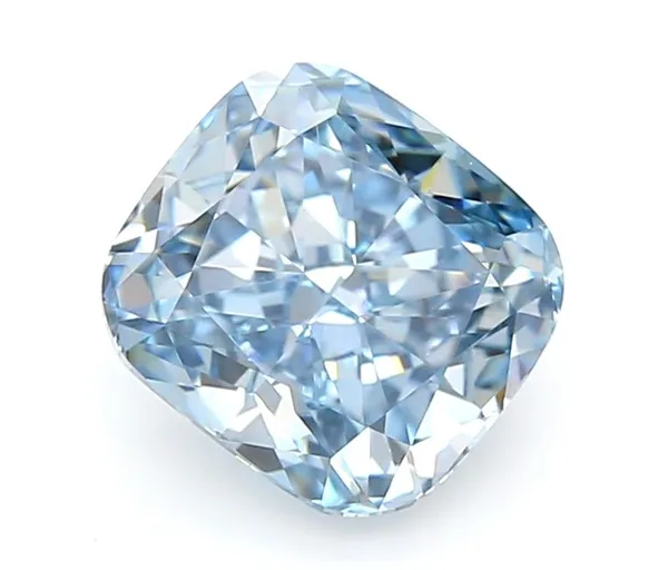 1.07ct CUSHION Fancy Vivid Blue VVS1 Coloured Lab diamond