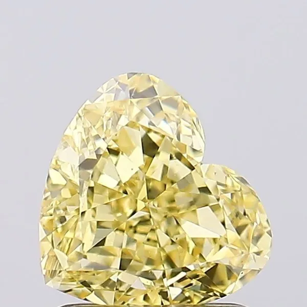 1.33ct HEART Fancy Intense Yellow VS1 Coloured Lab diamond
