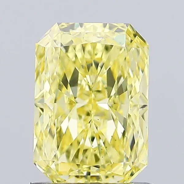 1.02ct RADIANT Fancy Intense Yellow VS2 Coloured Lab diamond