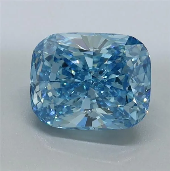1.03ct CUSHION Fancy Vivid Blue VS1 Coloured Lab diamond
