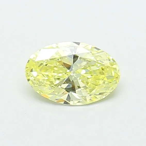 0.41ct OVAL Fancy Yellow VS1 Coloured Lab diamond