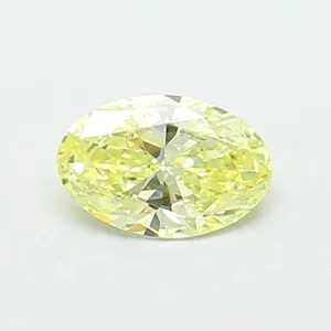 0.41ct OVAL Fancy Yellow VS1 Coloured Lab diamond