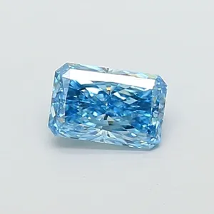 1.04ct RADIANT Fancy Vivid Blue VS1 Coloured Lab diamond