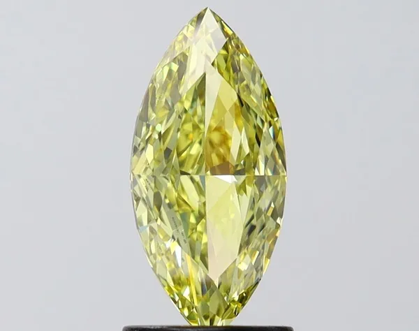 1.5ct MARQUISE Fancy Intense Yellow VS1 Coloured Lab diamond