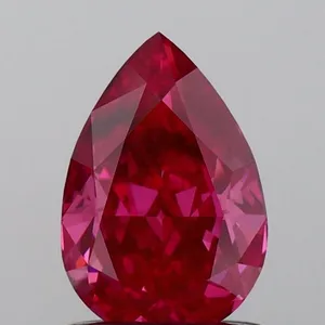 0.8ct PEAR Fancy Vivid Pink SI1 Coloured Lab diamond