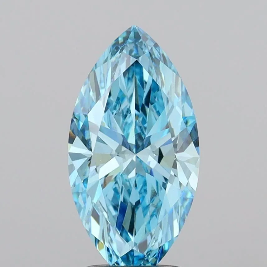2.20ct MARQUISE Fancy Vivid Blue VS1 Coloured Lab diamond
