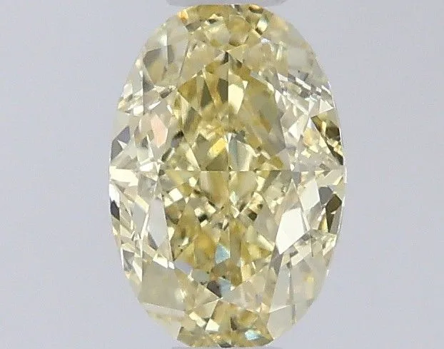 0.63ct OVAL Fancy Intense Yellow VS1 Coloured Lab diamond