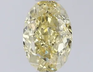 0.63ct OVAL Fancy Intense Yellow VS1 Coloured Lab diamond