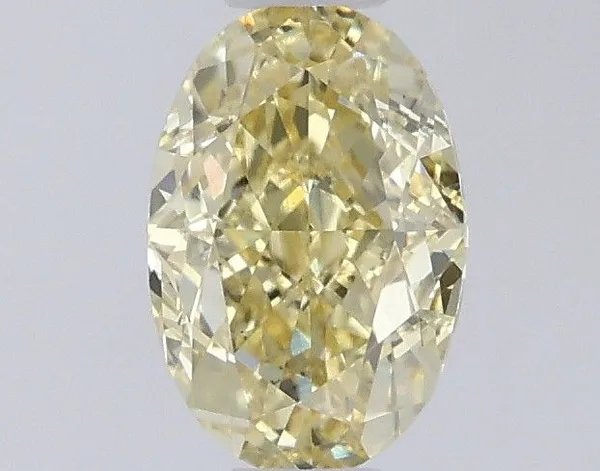 0.63ct OVAL Fancy Intense Yellow VS1 Coloured Lab diamond