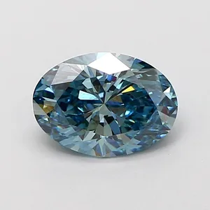 1.07ct OVAL Fancy Vivid Blue VS1 Coloured Lab diamond