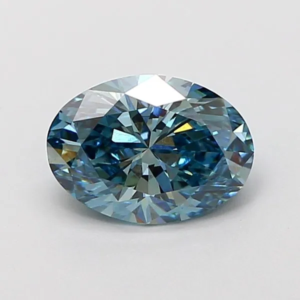 1.07ct OVAL Fancy Vivid Blue VS1 Coloured Lab diamond