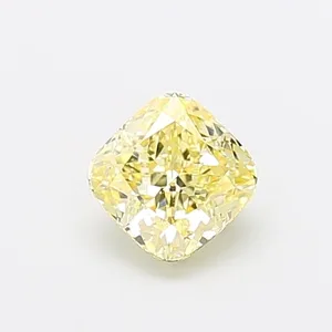 1.08ct CUSHION Fancy Yellow VS1 Coloured Lab diamond