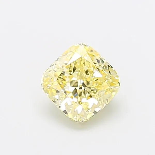 1.08ct CUSHION Fancy Yellow VS1 Coloured Lab diamond