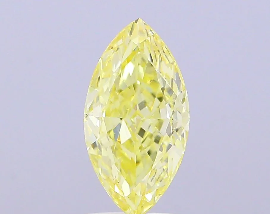1.49ct MARQUISE Fancy Intense Yellow VVS2 Coloured Lab diamond