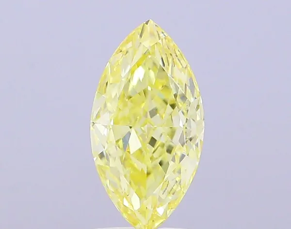 1.49ct MARQUISE Fancy Intense Yellow VVS2 Coloured Lab diamond